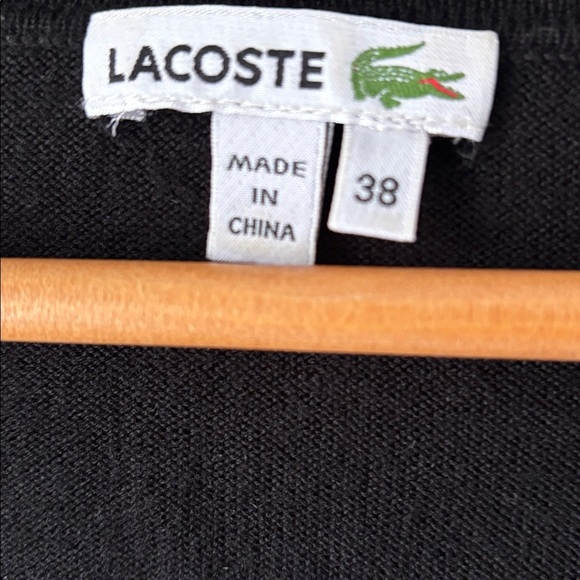 Lacoste argyle cardigan size 38 EU S-M in US please see the measurements - Picture 4 of 5